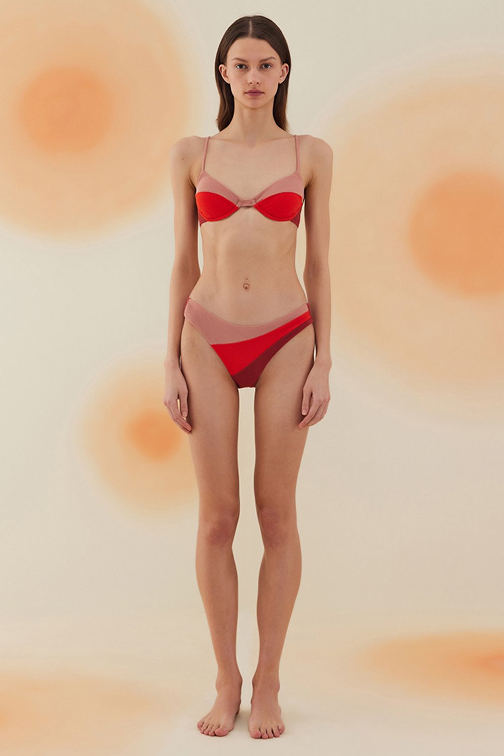 Bonesta-Arid Balenli Burgundy Terry Bikini Takımı-Bikini & Mayo-1-Milagron.com