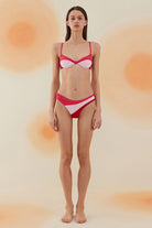 Bonesta-Arid Balenli Fuchsia Terry Bikini Takımı-Bikini & Mayo-1-Milagron.com