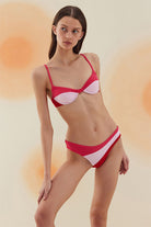 Bonesta-Arid Balenli Fuchsia Terry Bikini Takımı-Bikini & Mayo-2-Milagron.com