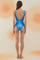 Bonesta-Avord Shiny Azure Blue Aksesuarlı V Yaka Mayo-Bikini & Mayo-3-Milagron.com