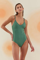 Bonesta-Bacino Emerald Green Boncuklu Balenli V Yaka Mayo-Bikini & Mayo-2-Milagron.com