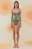 Bonesta-Badain Shiny Sonic Green Bağcıklı V Yaka Mayo-Bikini & Mayo-1-Milagron.com