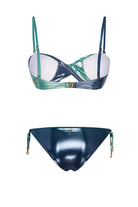 Bonesta-Baja Shiny Aqua And Royal Blue Çift Renk Dönmeli Bikini Takımı-Bikini & Mayo-2-Milagron.com