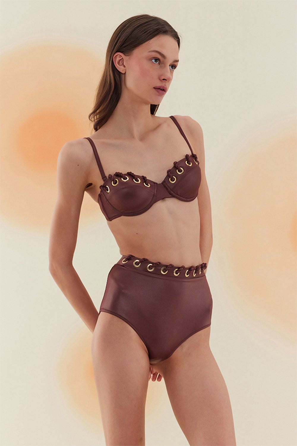 Bonesta-Barchan Burnt Umber Kaplı Bikini Takımı-Bikini & Mayo-2-Milagron.com