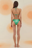 Bonesta-Bardenas Shiny Shiny Emerald Green Aksesuarlı Üçgen Bikini Takımı-Bikini & Mayo-3-Milagron.com