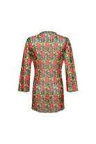 Bonesta-Bellanca Kırmızı Çiçek Desenli Önü Büzgülü Gömlek Pareo-Pareo & Bandana-2-Milagron.com