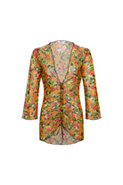 Bonesta-Bellanca Turuncu Çiçek Önü Büzgülü Gömlek Pareo-Pareo & Bandana-1-Milagron.com