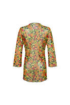 Bonesta-Bellanca Turuncu Çiçek Önü Büzgülü Gömlek Pareo-Pareo & Bandana-2-Milagron.com