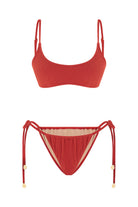 Bonesta-Blaze Burgundy Terry Kare Yaka Askılı Bikini Takımı-Bikini & Mayo-6-Milagron.com