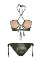 Bonesta-Broom Shiny Hunter Green Boyundan Bağcıklı Bikini Takımı-Bikini & Mayo-5-Milagron.com