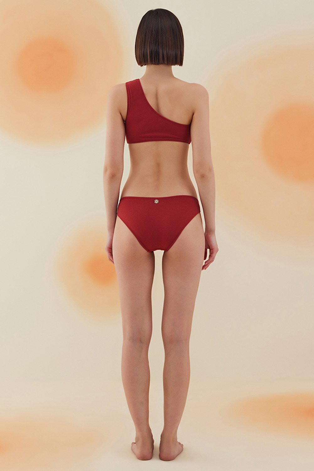 Bonesta-Bush Burgundy Terry Tek Omuz Bikini Takımı-Bikini & Mayo-3-Milagron.com