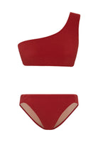 Bonesta-Bush Burgundy Terry Tek Omuz Bikini Takımı-Bikini & Mayo-4-Milagron.com