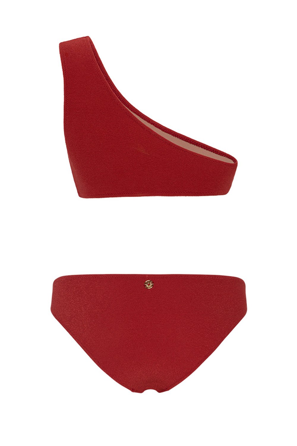 Bonesta-Bush Burgundy Terry Tek Omuz Bikini Takımı-Bikini & Mayo-5-Milagron.com