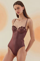 Bonesta-Caliche Burnt Umber Kuşgözlü Kaplı Mayo-Bikini & Mayo-2-Milagron.com