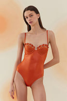 Bonesta-Caliche Flame Orange Kuşgözlü Kaplı Mayo-Bikini & Mayo-2-Milagron.com