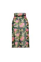 Bonesta-Callie Pembe Kuş Desenli Büzgülü Volanlı Midi Pareo Etek-Pareo & Bandana-2-Milagron.com