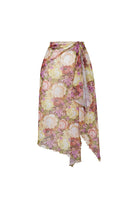 Bonesta-Callie Renkli Pastel Çiçek Desenli Büzgülü Volanlı Midi Pareo Etek-Pareo & Bandana-1-Milagron.com