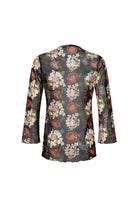 Bonesta-Cameo Koyu Kahve Çiçek Desenli Önü Bağcıklı Gömlek Pareo-Pareo & Bandana-2-Milagron.com