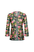 Bonesta-Cameo Pembe Kuş Desenli Önü Bağcıklı Gömlek Pareo-Pareo & Bandana-1-Milagron.com