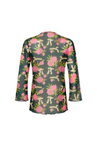 Bonesta-Cameo Pembe Kuş Desenli Önü Bağcıklı Gömlek Pareo-Pareo & Bandana-2-Milagron.com