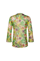 Bonesta-Cameo Sarı Mor Çiçek Desenli Önü Bağcıklı Gömlek Pareo-Pareo & Bandana-2-Milagron.com