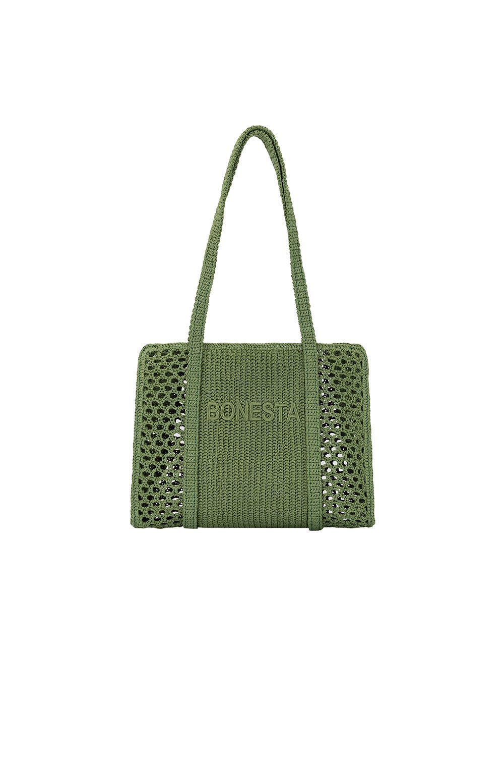 Bonesta-Capri Olive Green Plaj Çantası-Omuz Çantası-1-Milagron.com
