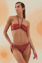 Bonesta-Carcross Ruby Red Boncuklu V Aksesuarlı Balenli Bikini Takımı-Bikini & Mayo-3-Milagron.com