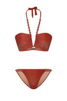 Bonesta-Carcross Ruby Red Boncuklu V Aksesuarlı Balenli Bikini Takımı-Bikini & Mayo-5-Milagron.com
