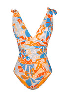 Bonesta-Cholla Abstract Floral Pattern Bağcıklı V Yaka Mayo-Bikini & Mayo-4-Milagron.com