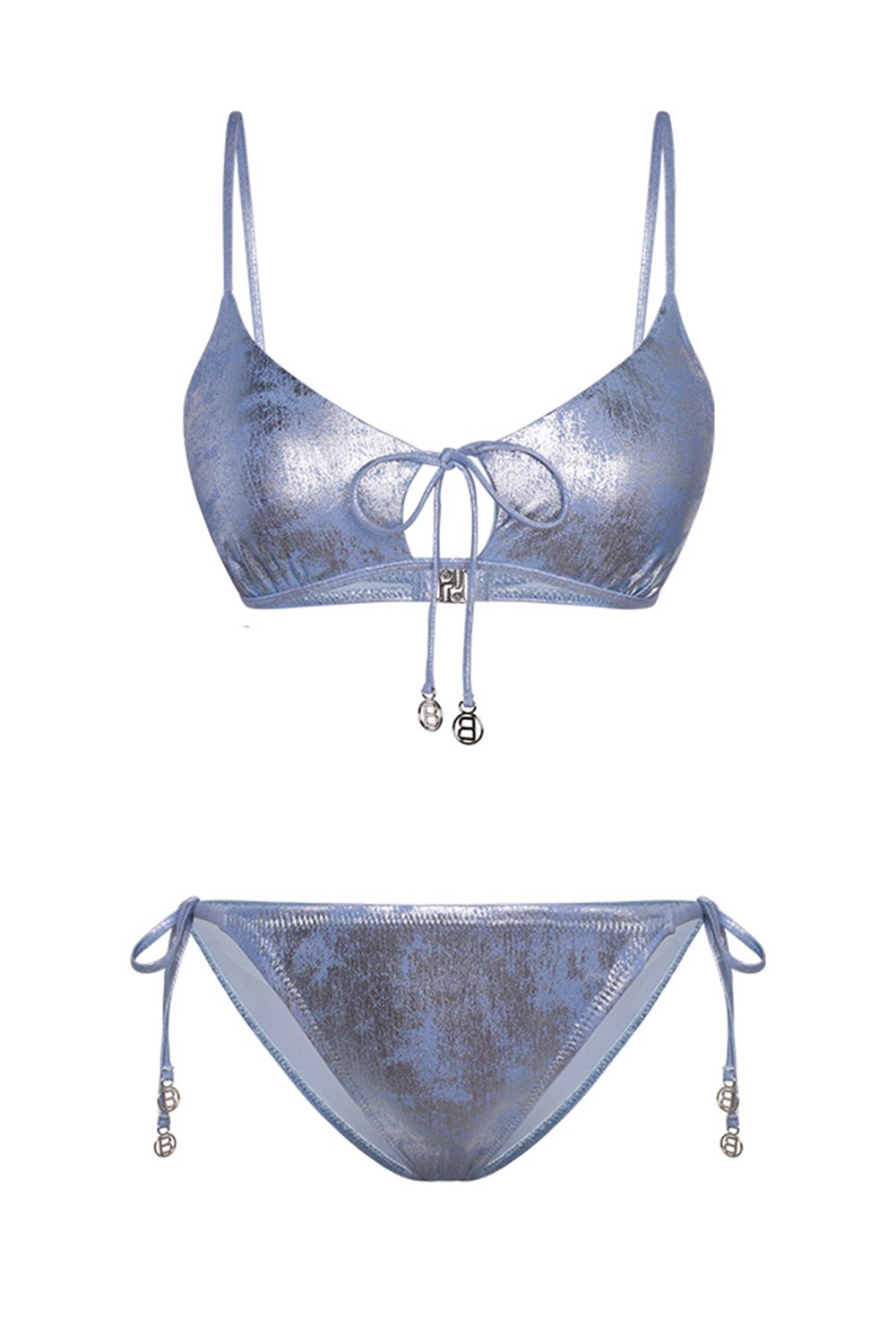 Bonesta-Curab Shiny Sonic Blue Bağcıklı Askılı Bikini Takımı-Bikini & Mayo-5-Milagron.com
