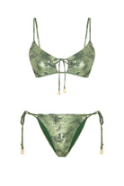 Bonesta-Curab Shiny Sonic Green Bağcıklı Askılı Bikini Takımı-Bikini & Mayo-1-Milagron.com