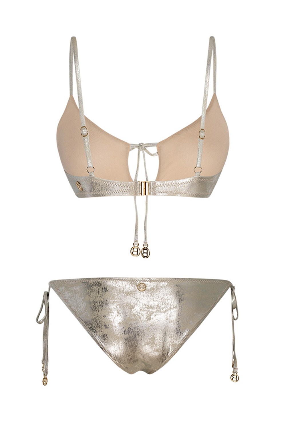 Bonesta-Curab Shiny Sonic Silver Bağcıklı Askılı Bikini Takımı-Bikini & Mayo-5-Milagron.com