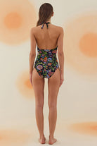 Bonesta-Drought Botanical Flower Pattern U Aksesuarlı V Yaka Mayo-Bikini & Mayo-3-Milagron.com