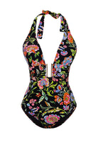 Bonesta-Drought Botanical Flower Pattern U Aksesuarlı V Yaka Mayo-Bikini & Mayo-4-Milagron.com