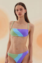 Bonesta-Flat Pistachio Green Terry Straplez Bikini Takımı-Bikini & Mayo-3-Milagron.com
