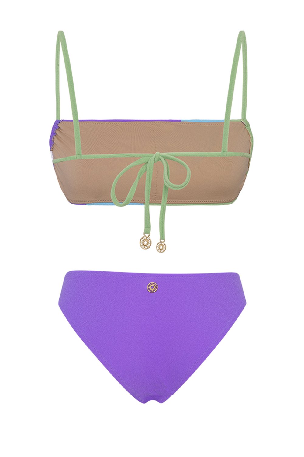 Bonesta-Flat Pistachio Green Terry Straplez Bikini Takımı-Bikini & Mayo-6-Milagron.com
