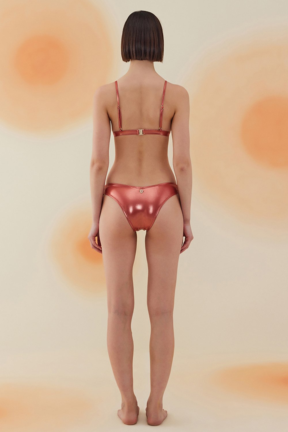 Bonesta-Freesia Shiny Terracota Red Büzgülü Bikini Takımı-Bikini & Mayo-3-Milagron.com