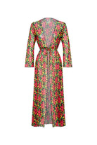 Bonesta-Gerardo Kırmızı Çiçekli Uzun Elbise Pareo-Pareo & Bandana-1-Milagron.com