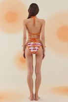 Bonesta-Glia Gradient Orange Üçgen Belden Bağcıklı Bikini Takımı-Bikini & Mayo-3-Milagron.com