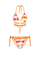 Bonesta-Glia Gradient Orange Üçgen Belden Bağcıklı Bikini Takımı-Bikini & Mayo-4-Milagron.com