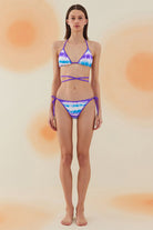 Bonesta-Glia Gradient Purple Üçgen Belden Bağcıklı Bikini Takımı-Bikini & Mayo-1-Milagron.com