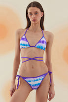 Bonesta-Glia Gradient Purple Üçgen Belden Bağcıklı Bikini Takımı-Bikini & Mayo-2-Milagron.com
