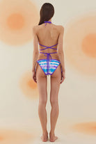 Bonesta-Glia Gradient Purple Üçgen Belden Bağcıklı Bikini Takımı-Bikini & Mayo-3-Milagron.com