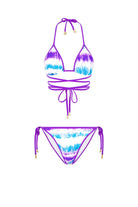 Bonesta-Glia Gradient Purple Üçgen Belden Bağcıklı Bikini Takımı-Bikini & Mayo-4-Milagron.com