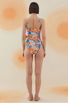 Bonesta-Gobi Abstract Floral Pattern Askılı Kemerli Mayo-Bikini & Mayo-4-Milagron.com