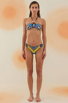 Bonesta-Goizan Navajo Ethnic Pattern Aksesuarlı Straplez Bikini Takımı-Bikini & Mayo-1-Milagron.com