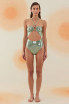 Bonesta-Guajira Shiny Tea Green Halka Aksesuarlı Boyundan Bağcıklı Mayo-Bikini & Mayo-1-Milagron.com