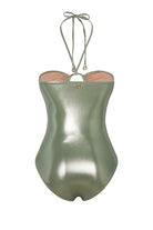 Bonesta-Guajira Shiny Tea Green Halka Aksesuarlı Boyundan Bağcıklı Mayo-Bikini & Mayo-6-Milagron.com