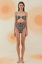 Bonesta-Halula Tapa Ethnic Pattern Aksesuarlı Pencereli Kaplı Mayo-Bikini & Mayo-1-Milagron.com