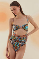 Bonesta-Halula Tapa Ethnic Pattern Aksesuarlı Pencereli Kaplı Mayo-Bikini & Mayo-2-Milagron.com